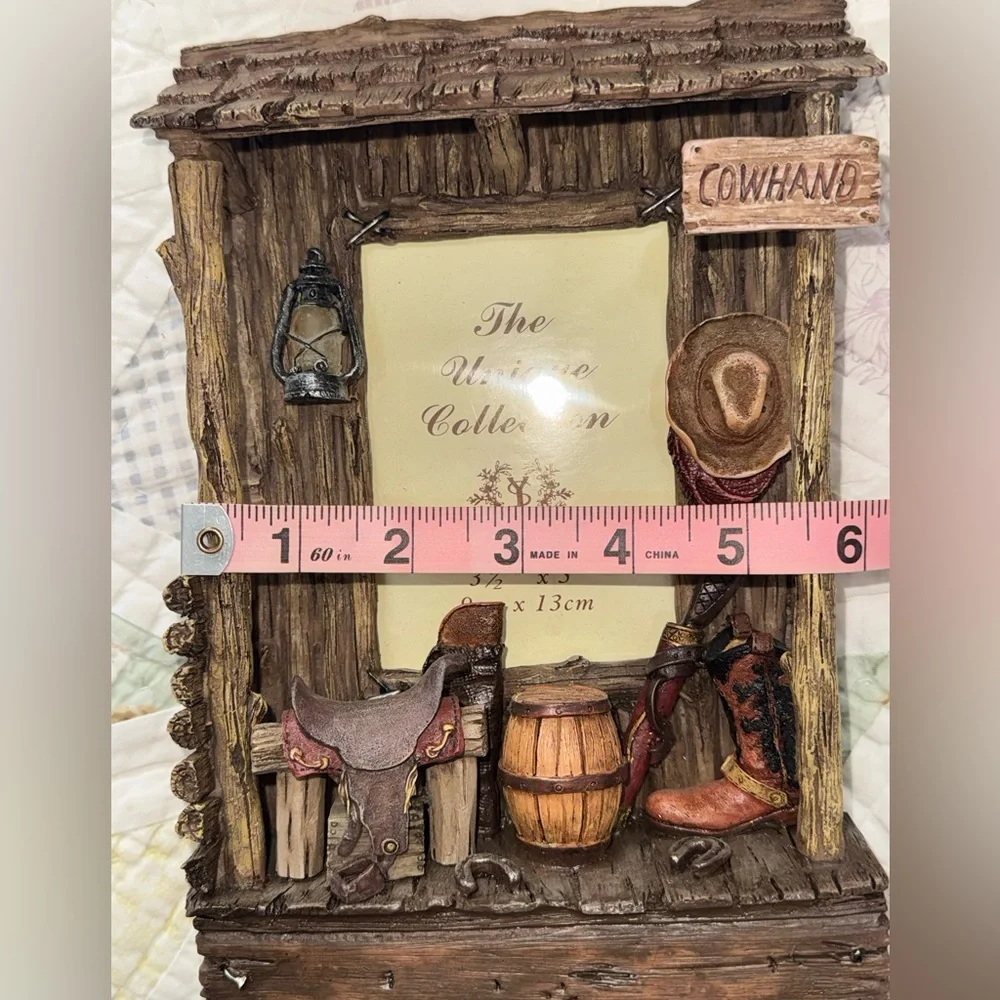 Rustic Western Light Up Picture Frame Cowboy Ranch Decor Lantern Cowhand Cabin - Picture 8 of 11